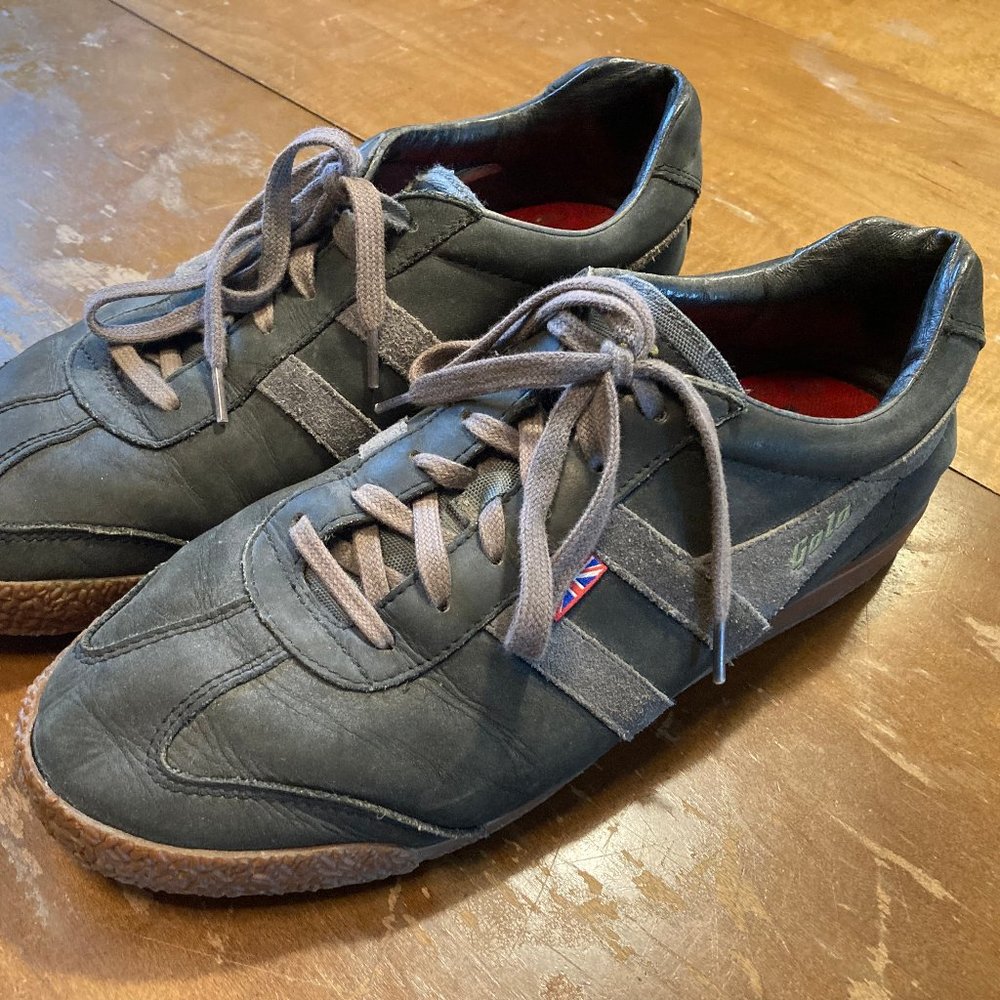 Gola 1905 Harrier Sneaker Black/Grey Made in England US 10M Punk Mod